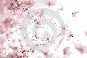 Sakura Blossoms Falling photo