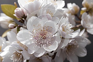 Sakura flower. Cherry blossom close up. Springtime floral background