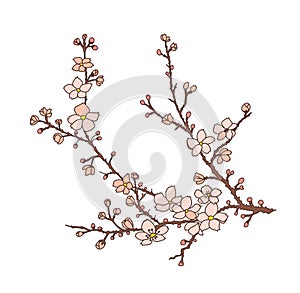 Sakura flower for printing on paper.