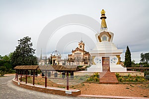 Sakya Tashi Ling Buddha temple on Garraf in Barcelona, Catalonia, Spain.