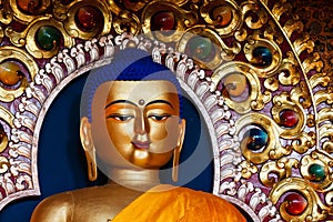 Sakyamuni Buddha statue in Buddhist temple