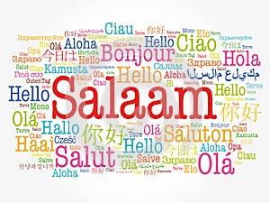 SALAAM (Hello Greeting in Persian,Farsi photo