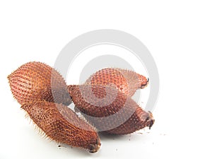 Salacca fruit on the white background