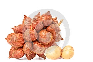 Salacca or zalacca fruit tastes sweet and sour.