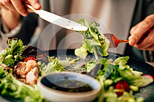 A salad as nutritionally balanced lunch. photo
