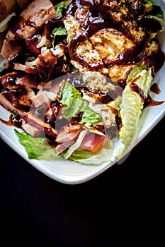 Salad With BBQ Sause