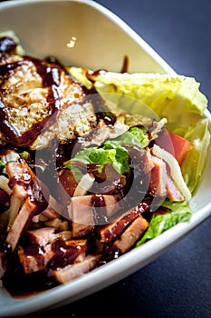 Salad With BBQ Sause