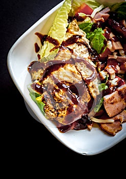 Salad With BBQ Sause