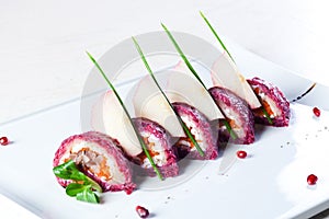 Salad of beets and herring