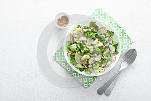 Salad bowl of fresh vegetables