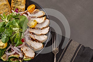 Salad of chicken breast with broccoli