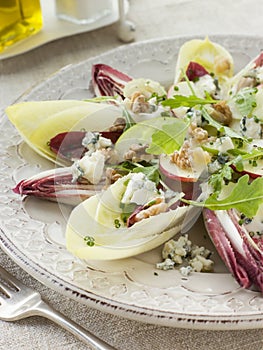 Salad of Chicory Walnuts and Apple