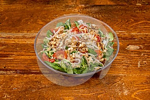 Salad concoction with all kinds of ingredients, blue cheese, lamb\'s lettuce,
