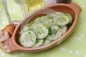 Salad of cucumber