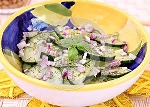 Salad of cucumber