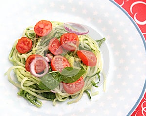 Salad of cucumber and tomatoes