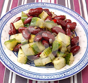 Salad of cucumbers and beans