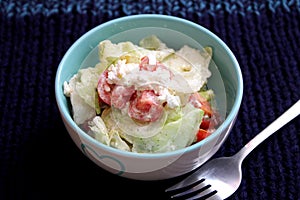 Salad with feta cheese