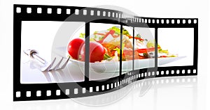 Salad film strip photo