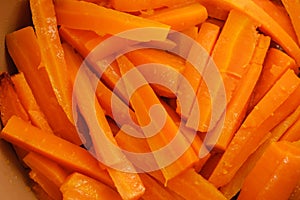 Salad food orange vegetable healthy. cooked vegetarian