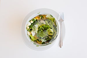 Salad and fork