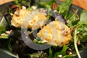 Salad with Fried Goat Cheese