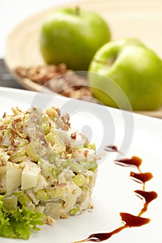 Salad from green apples