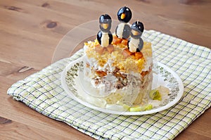 Salad with a humpback salmon #3