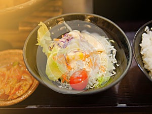 Salad in Japan food restaurant