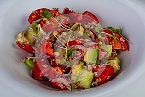 Salad with Kinoa and vegetables