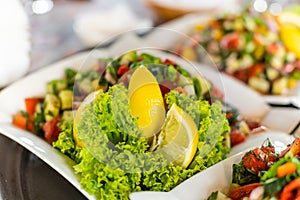 salad on a kitchen board, snack bar
