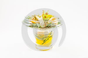 Salad with lemon