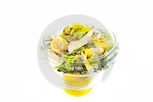 Salad with lemon