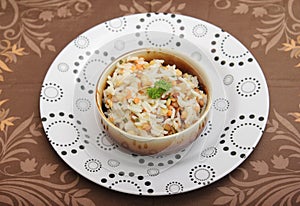 Salad of lentils with rice