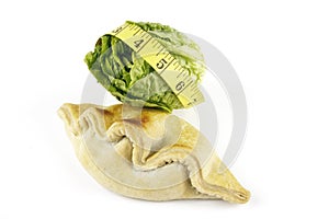 Salad Lettace with Pasty and Tape Measure