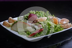 Salad with fruits photo
