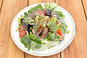 Salad with liver