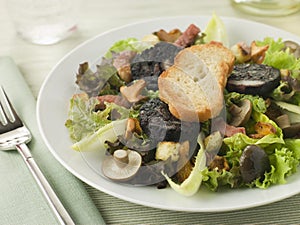 Salad Maison - Boudin Noir Bacon and Mushrooms photo