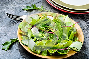 Salad with mix salad leaves