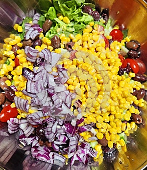 Salad mix vegetables ton photo