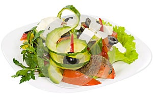 Salad with moldavian Brynza