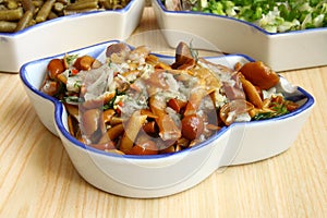 Salad of mushrooms in Korean