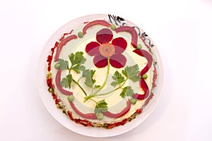 Salad Olivier (Boeuf salad or Russian salad)