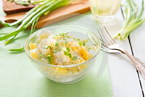 Salad with potatoes and onion