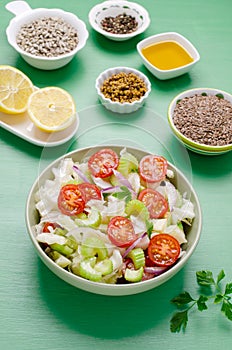 Salad of raw vegetables