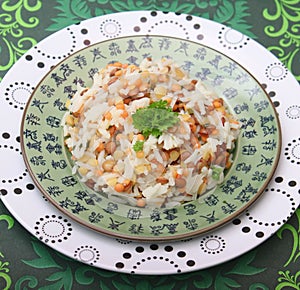 Salad of rice and lentils