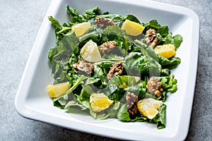 Salad with Rocket Leaves, Orange and Walnuts / Arugula or Rucola.