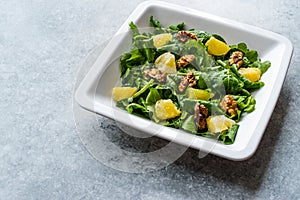 Salad with Rocket Leaves, Orange and Walnuts / Arugula or Rucola.