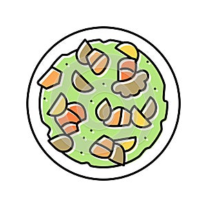 salad salmon color icon vector illustration