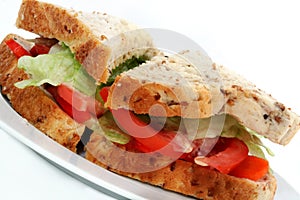 Salad Sandwich on Wholegrain Bread